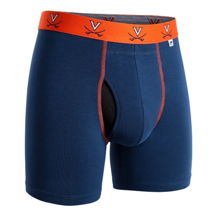 2UNDR NCAA Team Colors Men's Swing Shift Boxers (Uva Navy, Small)