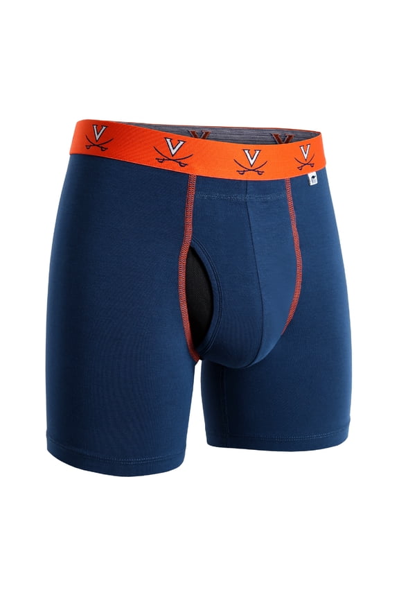 NCAA Team Colors Men's Swing Shift Boxers (Uva Navy, Small)