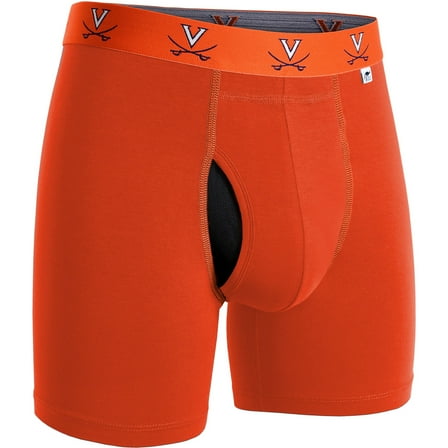 2UNDR NCAA Team Colors Men's Swing Shift Boxers (Uva Orange, X-Large)