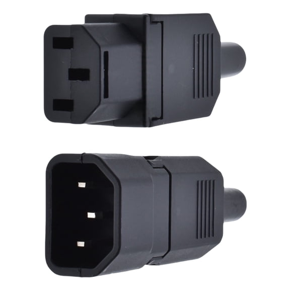 2Units 3Pin Inlines Power Plugs Adapters 10A 250V IEC320 C13 Female With Groundeds Terminals Connectors