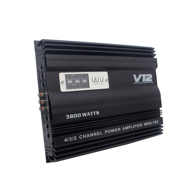 2V 3800W Car Amplifier 4 Channel Powerful Car Audio Subwoofer Aluminum