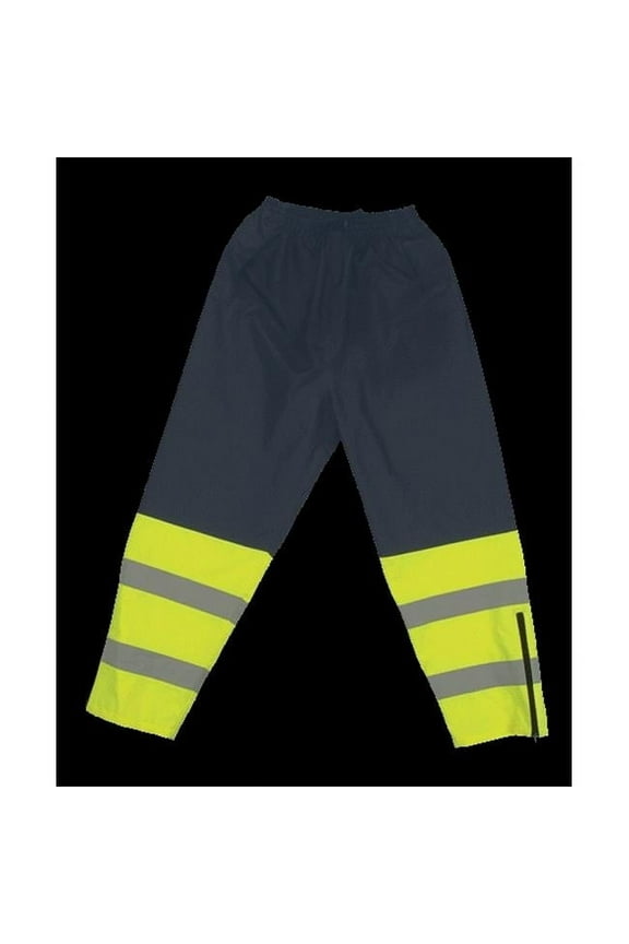 737C-E XL Class E Waist Rain Pants - Lime & Blue- Extra Large