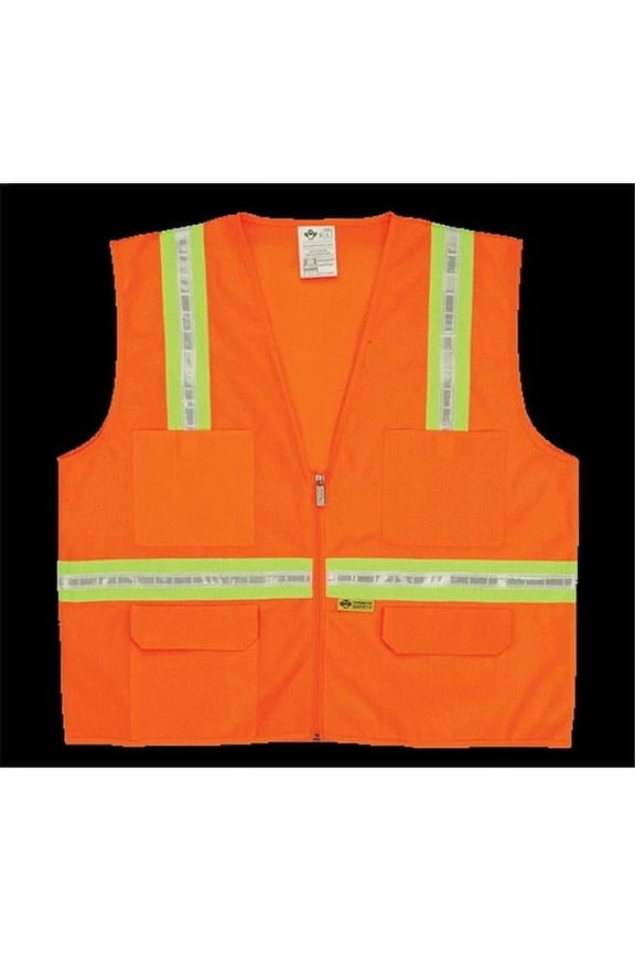 Multi-Pocket Surveyor Vest - Orange, Extra Large