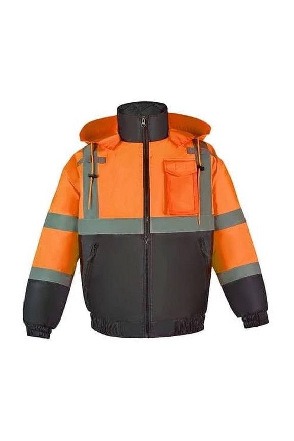 International 230C-3 3XL Hi-Viz Class 3 Light Weight Bomber Jacket, Orange - 3XL