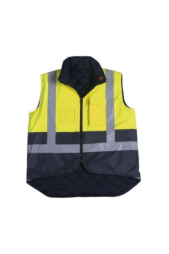 2W International 360VC-2 2XL Class 2 Body Warmer Vest, Lime Yellow - 2XL