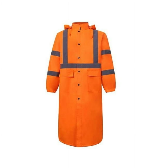 2W International 630C-3 3XL High-Viz Class 3 Rain Coat, Orange - 3XL