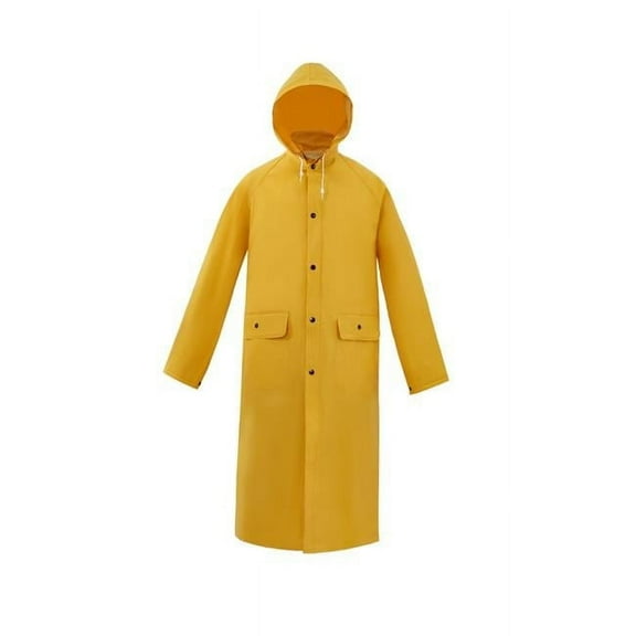 2W International 7040-CD 3XL Heavy Weight Rain Coat, Yellow - 3XL