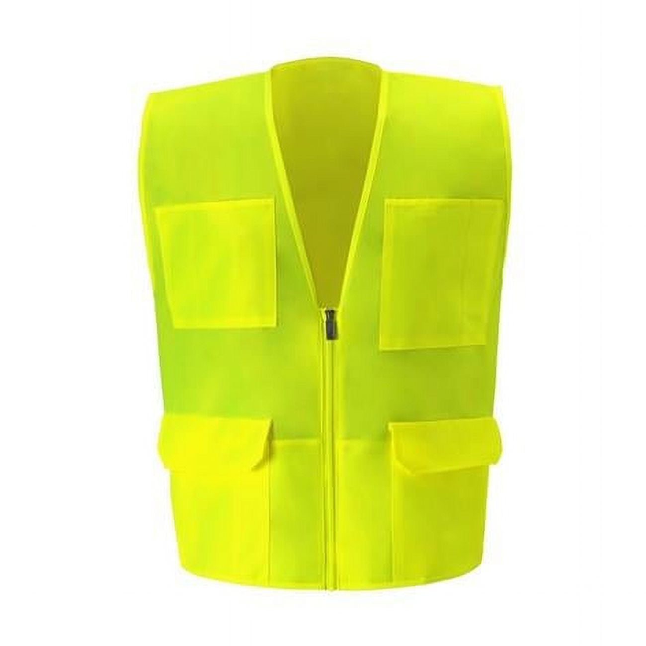 2W International 8048-B 2XL Multi-Pocket Safety Vest, Lime - 2XL