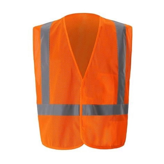 2W International EN320C-2 Class 2 High-Viz Economy Vest, Orange - One Size Fits All