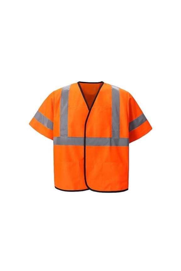 International EN333C-3 4XL-5XL Class 3 Light Weight Safety Vest, Orange - 4XL & 5XL