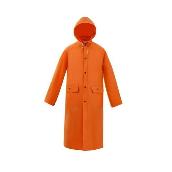 2W International 7040CD-OR 2XL Heavy Weight Rain Coat, Orange - 2XL