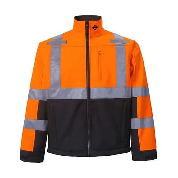 2W International SHL33C-3 M High-Viz Class 3 Softshell Jacket, Orange - Medium