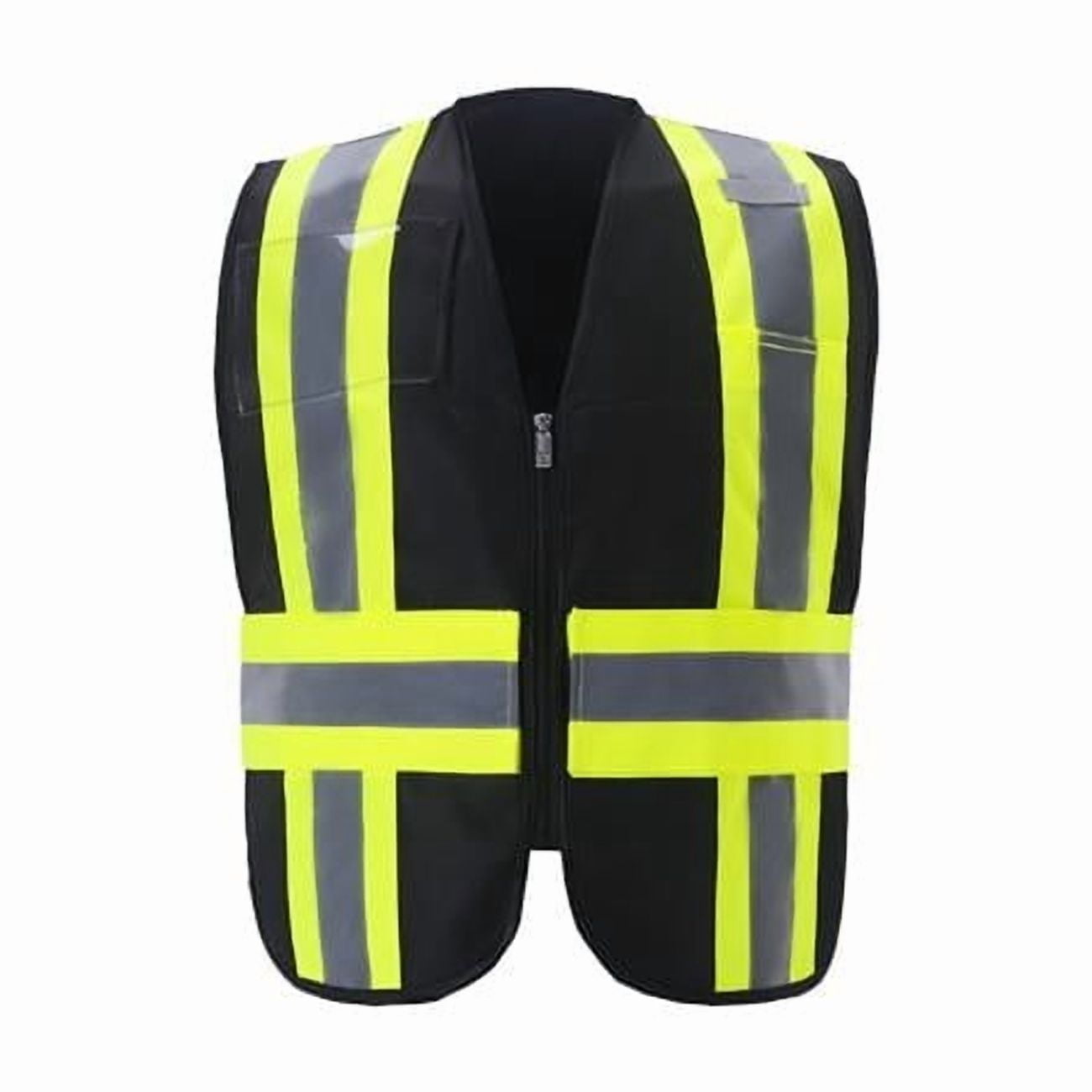 2W International IC110BK JM Contrast Incident Command Vest, Black - Jumbo