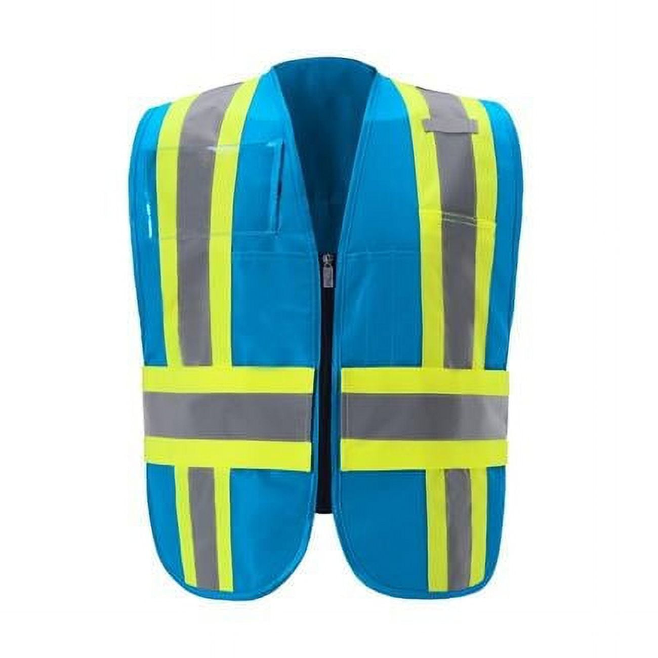 2W International IC110BL JM Contrast Incident Command Vest, Blue - Jumbo