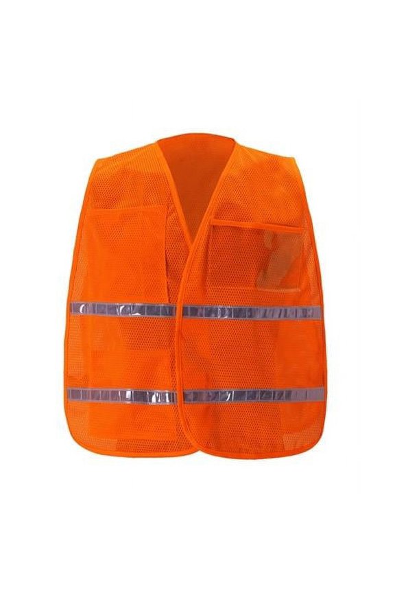 2W International ICM103 RG Mesh Contrast Incident Command Vest, Orange - Regular