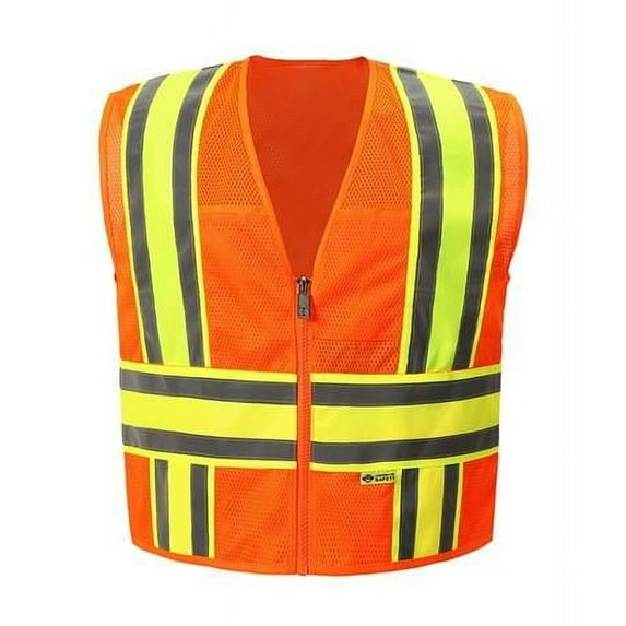 2W International MN321C-2 4XL Class 2 Minnesota High-Viz Vest, Orange - 4XL
