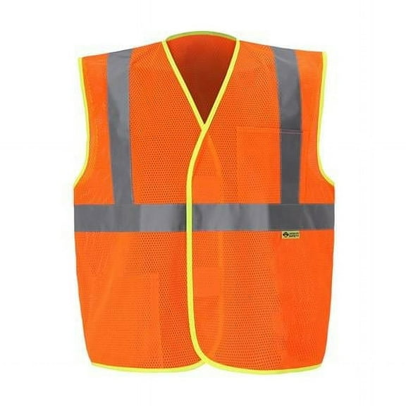 2W International MV327C-2 M Class 2 Economy Safety Vest, Orange - Medium
