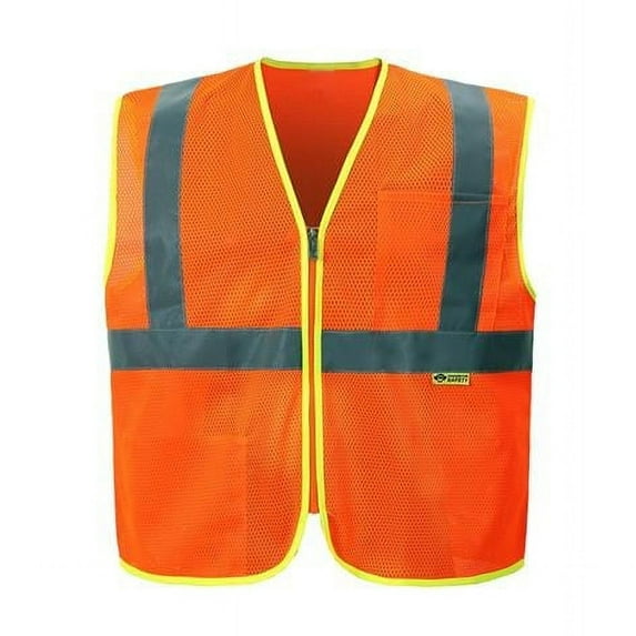 2W International MZ327C-2 M Class 2 Economy Safety Vest, Orange - Medium