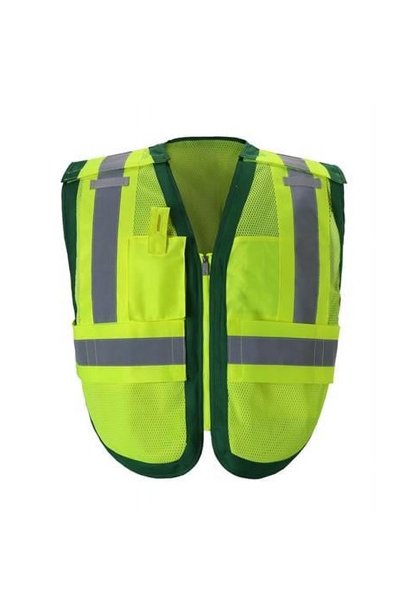 International PWB505GR JM High-Viz Public Safety Vest, Green - Jumbo