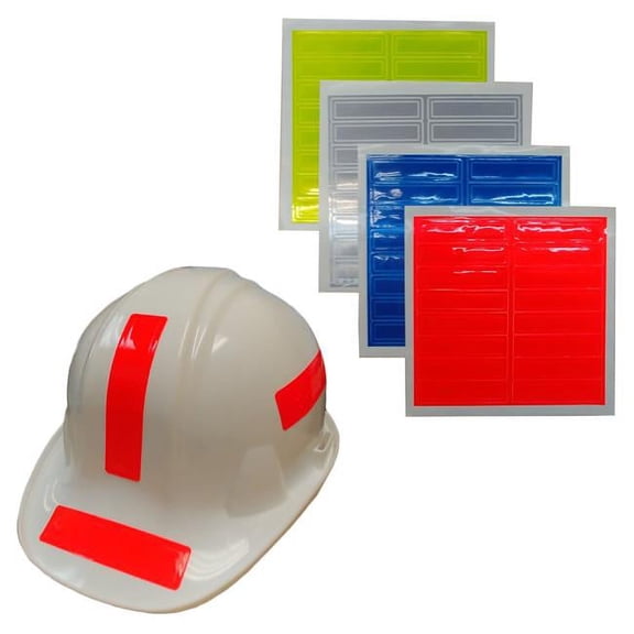 2W International RS-16 RO Reflective Helmet Stickers, Red Orange