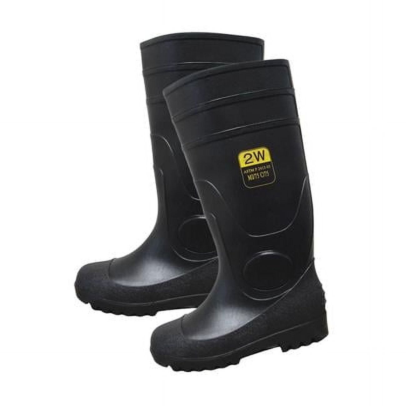 Pvc Boot W9 2W International SPT16 10 PVC Plain Toe Boots, Black - Size 10 ...
