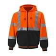 thumbnail image 1 of 2W International SS23C-3 4XL Class 3 Two Tone Hoodie Sweatshirt, Orange - 4XL, 1 of 1