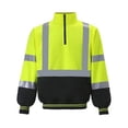 thumbnail image 1 of 2W International SSQZ25C-3 M Class 3 Two Tone Quarter Zip Sweatshirt, Lime - Medium, 1 of 1