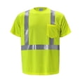 thumbnail image 1 of 2W International TB105C-2 2XL Class 2 High-Viz Short Sleeve Birdseye T-Shirt, Lime - 2XL, 1 of 1