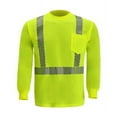 thumbnail image 1 of 2W International TL125C-2 3XL Class 2 High-Viz Long Sleeve Jersey T-Shirt, Lime - 3XL, 1 of 1
