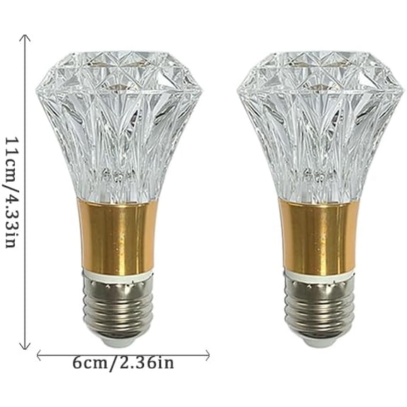 2W RGB Color Changing LED Fairy Light Bulbs, 15W Equivalent Cute Light Bulbs for Pendant Light Fixtures, Bedroom, Living Room, Christmas, Wedding, E26 Base