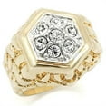thumbnail image 1 of Gold+Rhodium Brass Ring with Top Grade Crystal in Clear for Women Style 2W037, 1 of 1