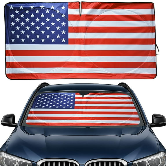 2WIN2BUY Car Windshield Sun Shade,Foldable Sun Shade for Windshield,Blocks UV Rays and Heat Front Window Sun Visor Protector 59"X33"