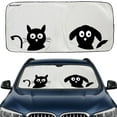 thumbnail image 1 of 2WIN2BUY Car Windshield Sun Shade,Foldable Sun Shade for Windshield,Blocks UV Rays and Heat Front Window Sun Visor Protector 59"X33", 1 of 10