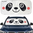 thumbnail image 1 of 2WIN2BUY Car Windshield Sun Shade,Foldable Sun Shade for Windshield,Blocks UV Rays and Heat Front Window Sun Visor Protector 59"X33", 1 of 10