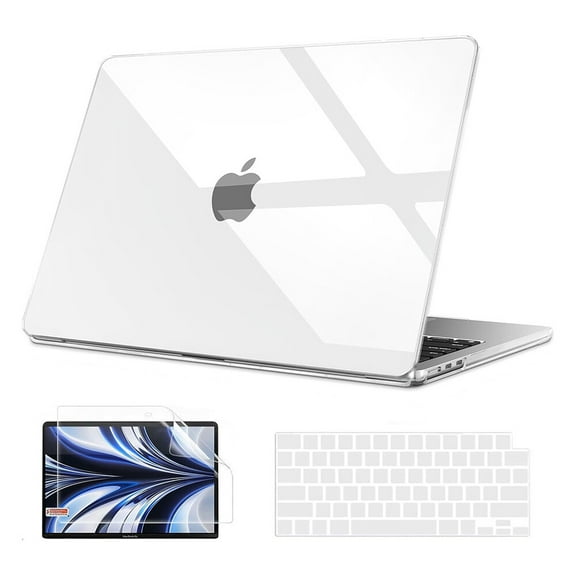 2WIN2BUY Case for MacBook Air 13",2025-2022 M4 A3240 M3 A3113 M2 A2681 Hard Shell Case&Keyboard Skin Cover&Screen Protector,Crystal Clear