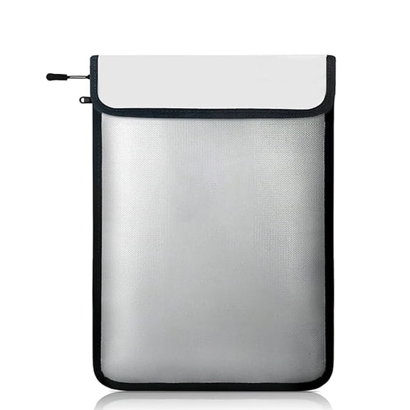 2WIN2BUY Fireproof Document Bag,2000F Waterproof Fire Proof Money Bag,3 Layers of Heat Insulated Storage with Zipper,15"x11" Portable Files Safe Pouch for Cash Passport