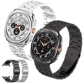 thumbnail image 1 of 2WIN2BUY Metal Stainless Steel Bands Compatible with Samsung Galaxy Watch Ultra 47mm(2024),Magnetic Metal No Gap Bands Strap for Men Women,Black, 1 of 12
