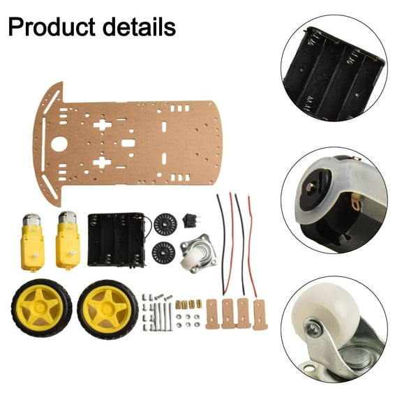 2Wd Smart Robot Car Chassis Kit W/ Speed Encoder Battery Box for Arduino 2 Motor