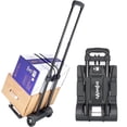thumbnail image 1 of Folding Hand Truck Trolley Dolly, Folding Cart Small Trolley Dolly with Wheels, Lightweight Utility Dolly Expandable Baseplate Small Backpack Portable Luggage Cart for Airport Travel, 1 of 8
