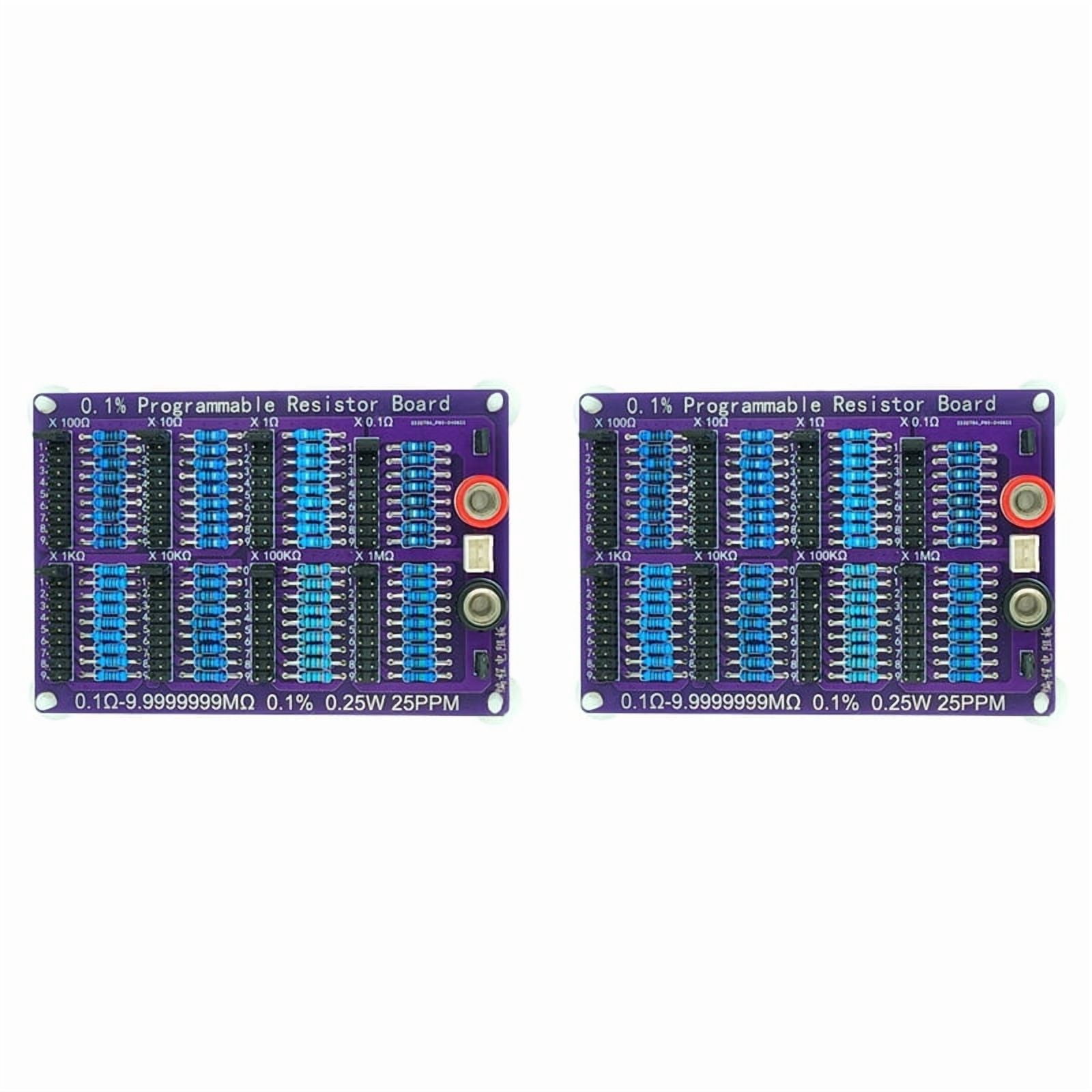 2X 0.1Ω-9.9999999MΩ 0.1% 0.25W 25PPM Programmable Resistor Board Resistance Tolerance 0.1% High  8-Segment