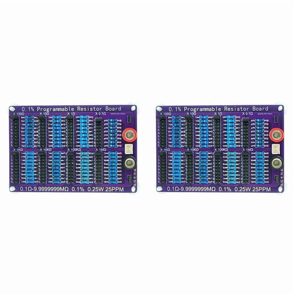 2X 0.1-9.9999999M 0.1% 0.25W 25PPM Programmable Resistor Board Resistance Tolerance 0.1% High 8-Segment
