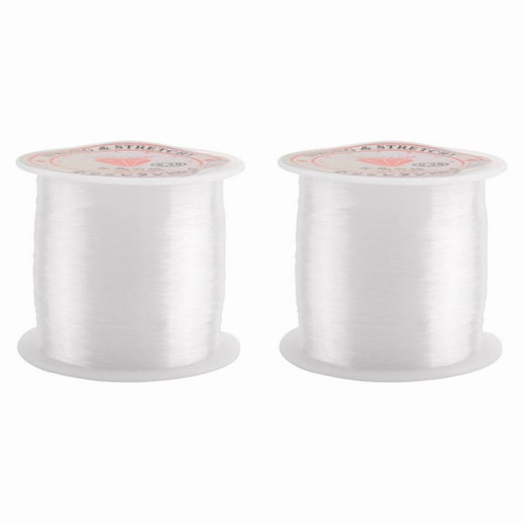 2X 0.2mm Diameter Clear Nylon Fish Fishing Line Spool Beading String