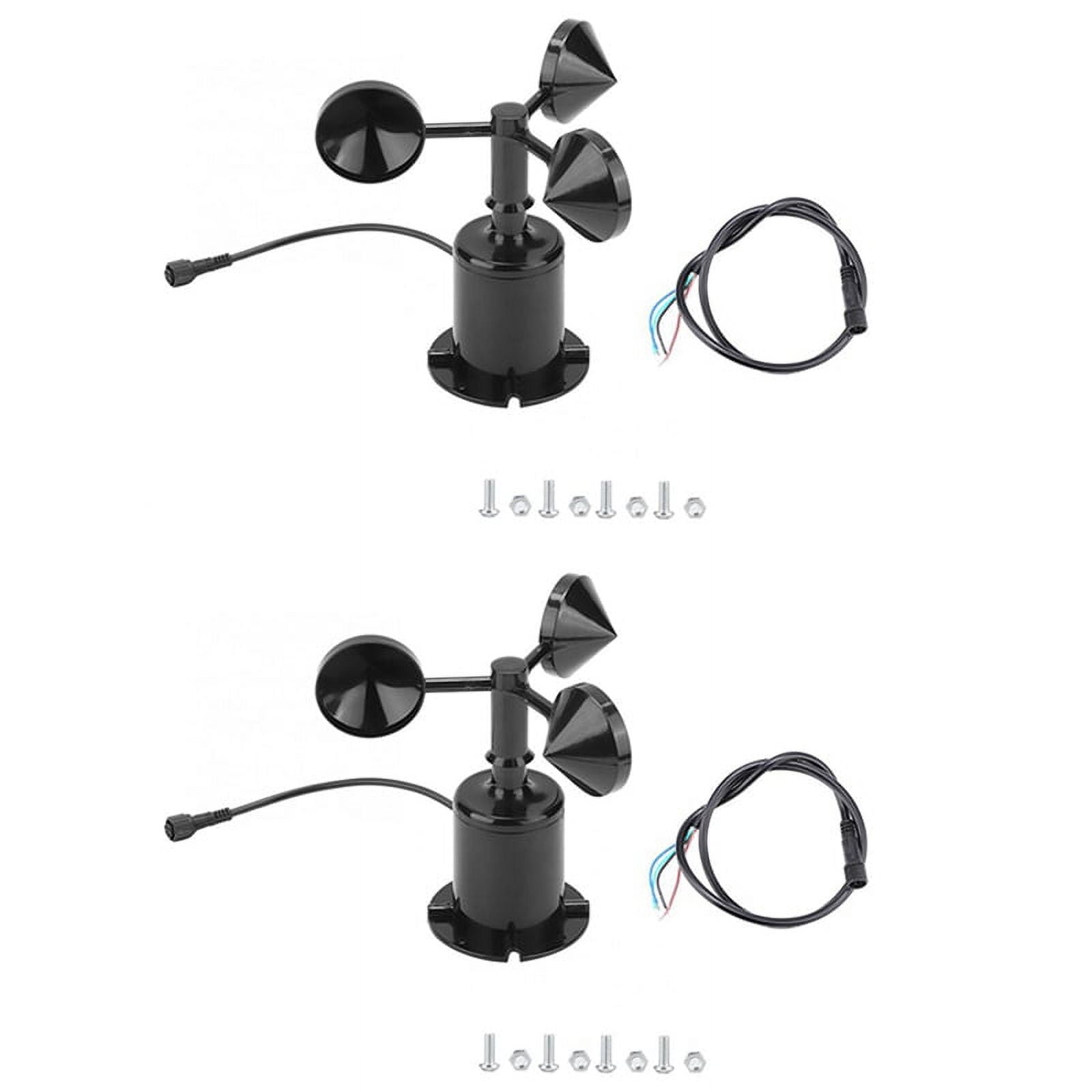 2X 0-70M/S Wind Speed Sensor Environment Signal Output Pulse Type Three ...