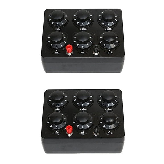 2X 0-99999.9 Ohm Simple Resistance Box Variable Decade Resistor Teaching Instrument Teaching Resistance Box