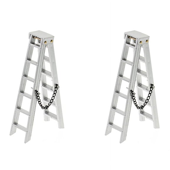 2X 1/10 Scale Accessories Mini Folding Ladder for 1:10 RC Crawler Car TRX4 Axial SCX10 AXI03007 ,100mm