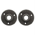 thumbnail image 1 of 2X 1/2 inch Black Cast Iron Pipe Fittings Floor Flange Threaded, 1 of 1