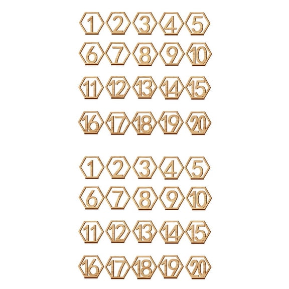 2X 1-20 Numbers Wood Signs Wedding Hexagon Table Number Wooden Table Numbers Rustic Wedding Engagement Numbers Sign