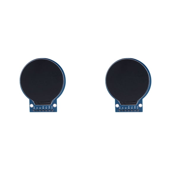 2X 1.28 Inch HD IPS Color TFT LCD Display Module Round Board 7 Pins RGB LED Round Screen PCB Board