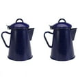 thumbnail image 1 of 2X 1.2L Enamel Coffee Pot Hand Tea Water Kettle Teapot  Decor Starry  Blue Teapot Cafe Tools, 1 of 8