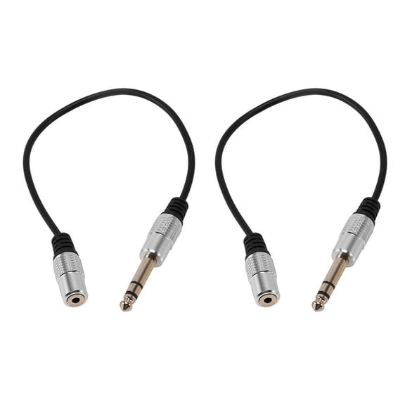 2X 1/4 Inch to 3.5mm Stereo Adapter Cable 6.35mm Male to 3.5mm Female Quarter Inch Headphone Converter